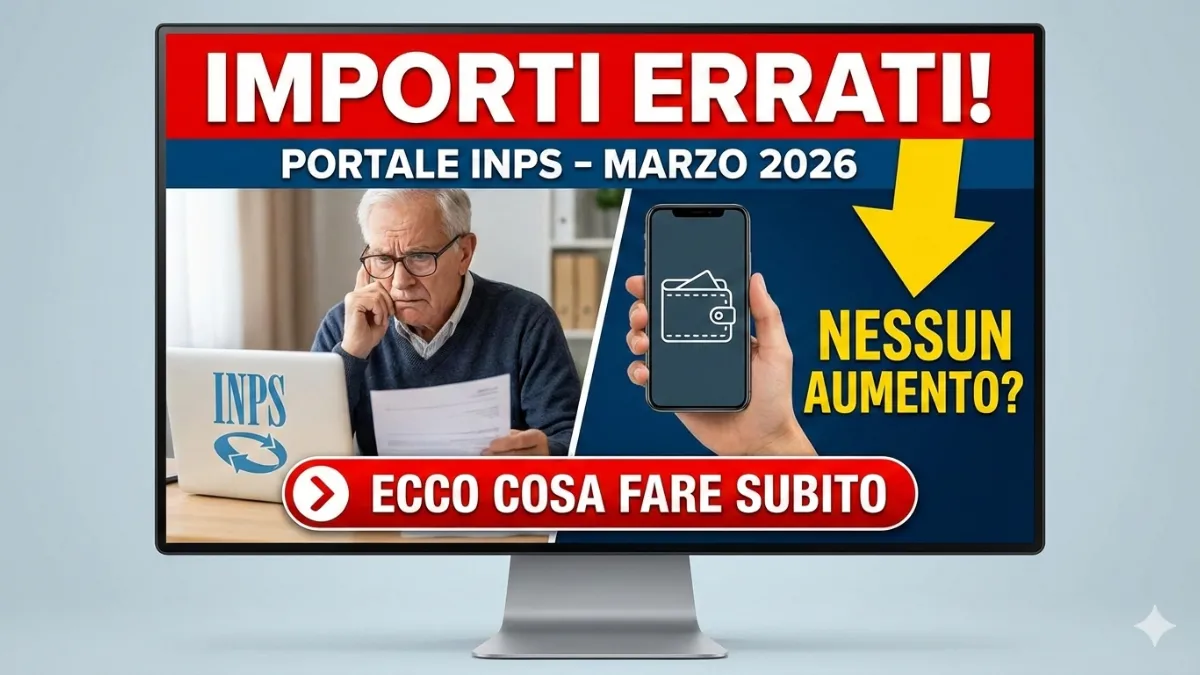 Cedolino Pensioni Marzo 2026: Importi Errati sul Portale INPS - Nessun Aumento? Ecco Cosa Fare Subito